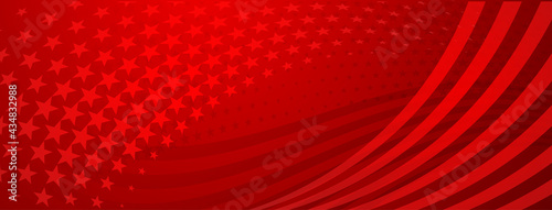 USA independence day abstract background with elements of american flag in red colors