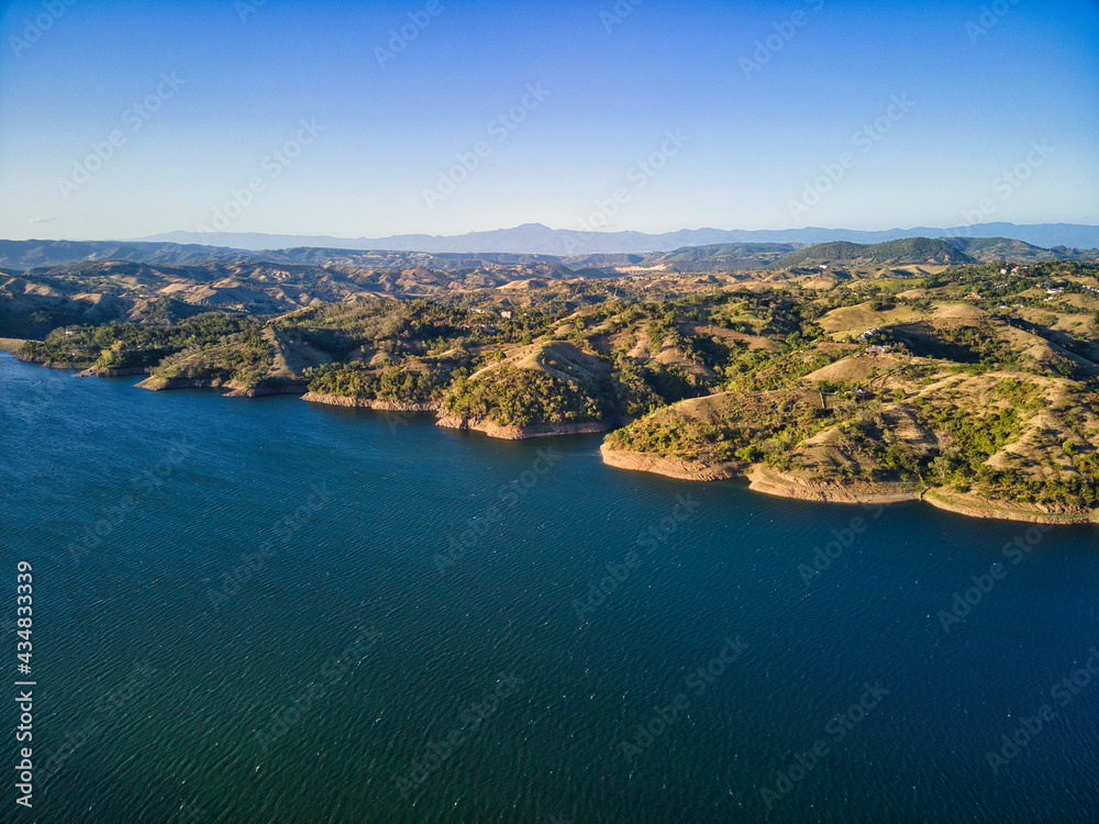  2021 aerial view od the coast of la Presa de Tavera