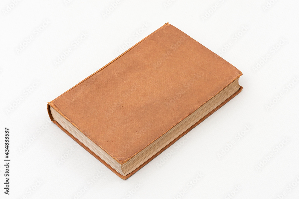 Old book cover, blank texture empty grunge design on white background Old book cover, blank texture empty grunge design on white background