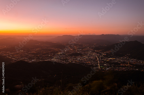 sunset in the mountains