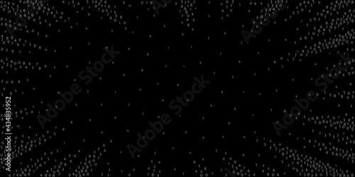 Falling numbers, big data concept. Binary white flying digits. Brilliant futuristic banner on black background. Digital vector illustration with falling numbers. © Begin Again
