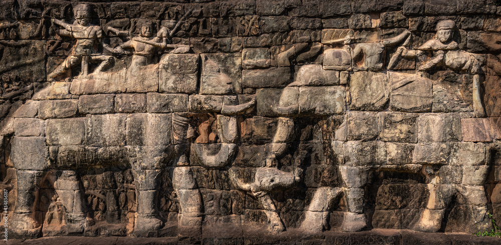 Elephant Terrace carving Elephant Terrace carving