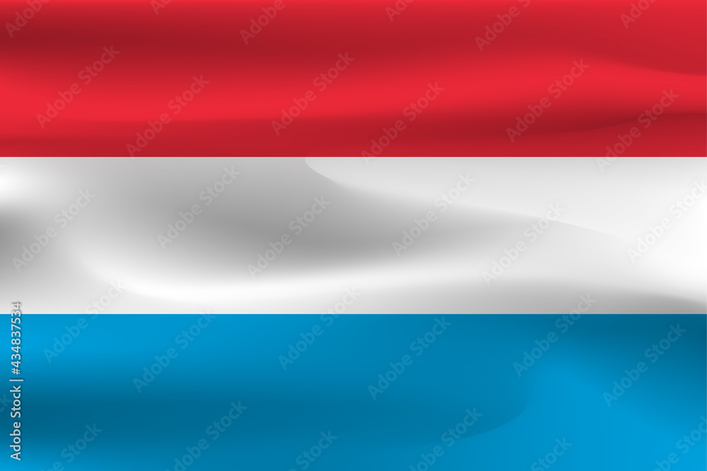 Obraz premium Country flag A beautiful wrinkled Luxembourg with a weight of shine.