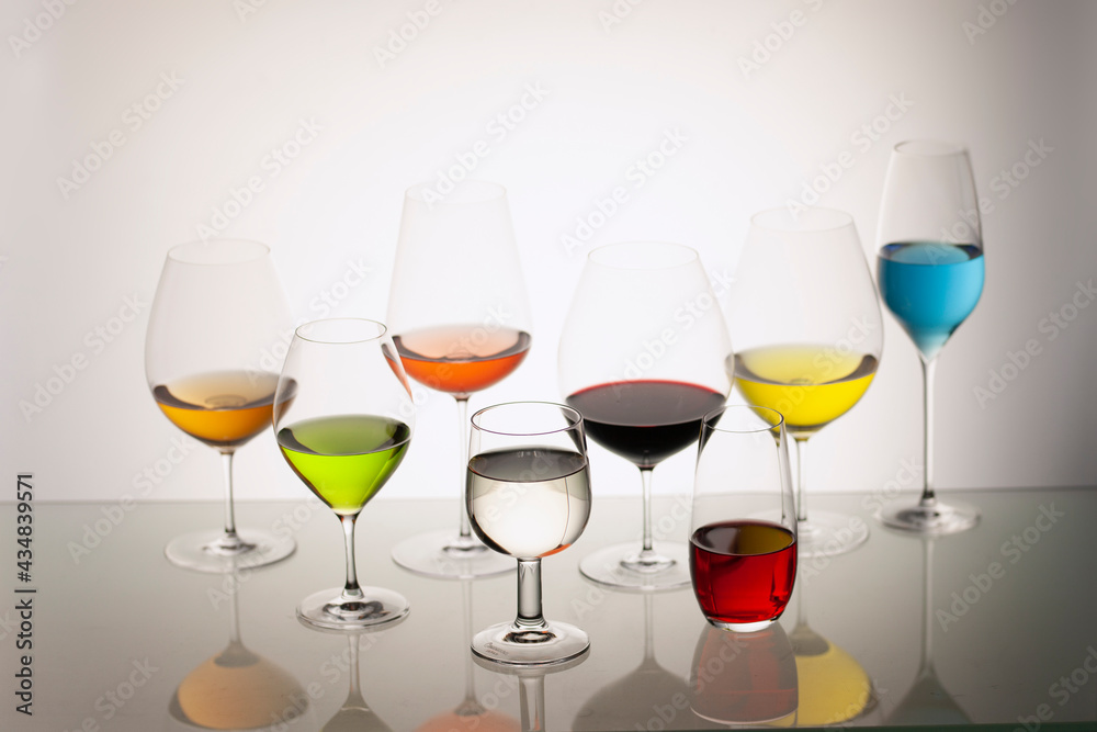 colorful wineglass colorful wineglass