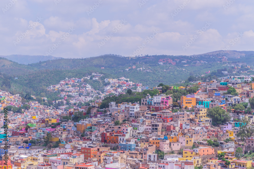 Guanajuato city view from the observation deck of Monumento Al Pipila Guanajuato city view from the observation deck of Monumento Al Pipila