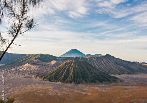 Beautiful view of Bromo Mountain in Bromo Tengger Semeru National Park, East Java, Indonesia. A Popular tourist destination.