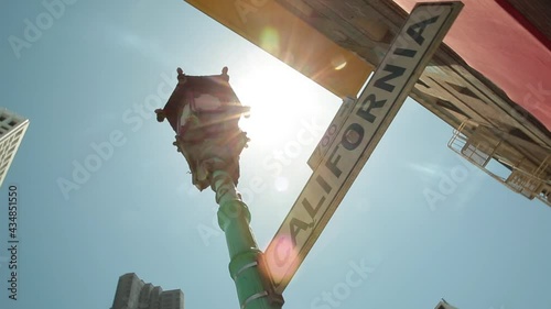 Wallpaper Mural Low angle view on a lamp post with a sign that says California, USA Torontodigital.ca