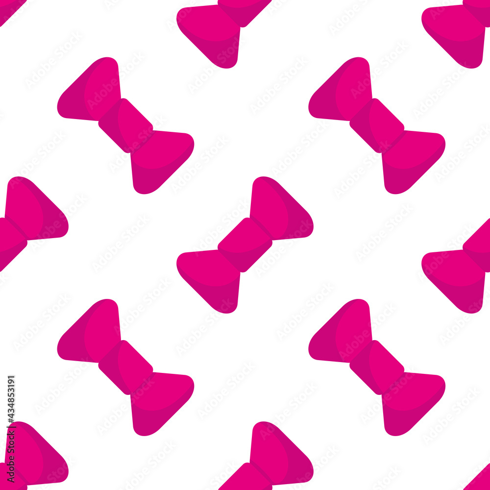 Seamless pattern with pink bows on white. Seamless pattern with pink bows on white.
