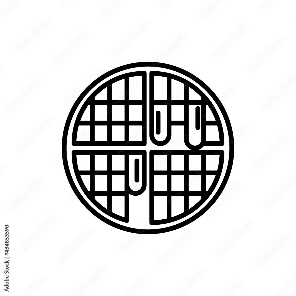 waffles icon line style vector for your web, mobile app logo UI design waffles icon line style vector for your web, mobile app logo UI design