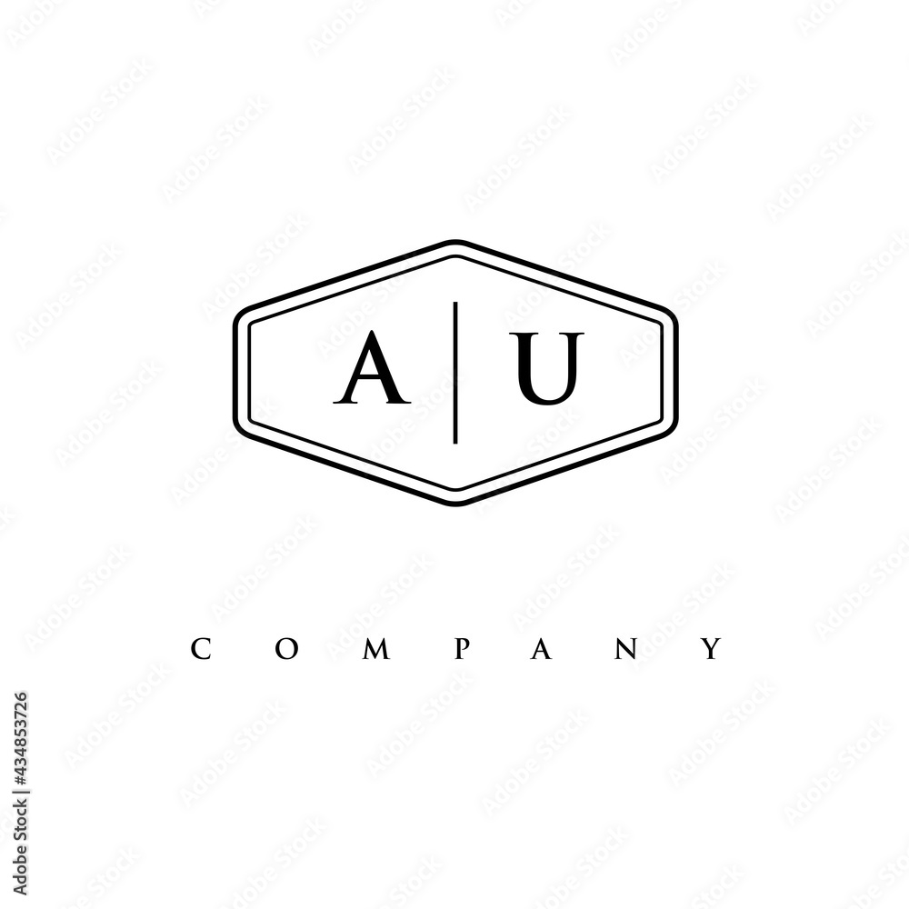initial AU logo design vector initial AU logo design vector