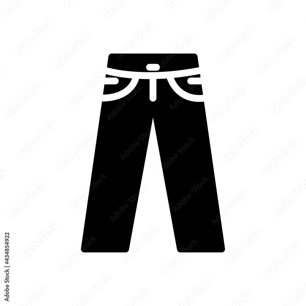 jeans icon solid vector design jeans icon solid vector design