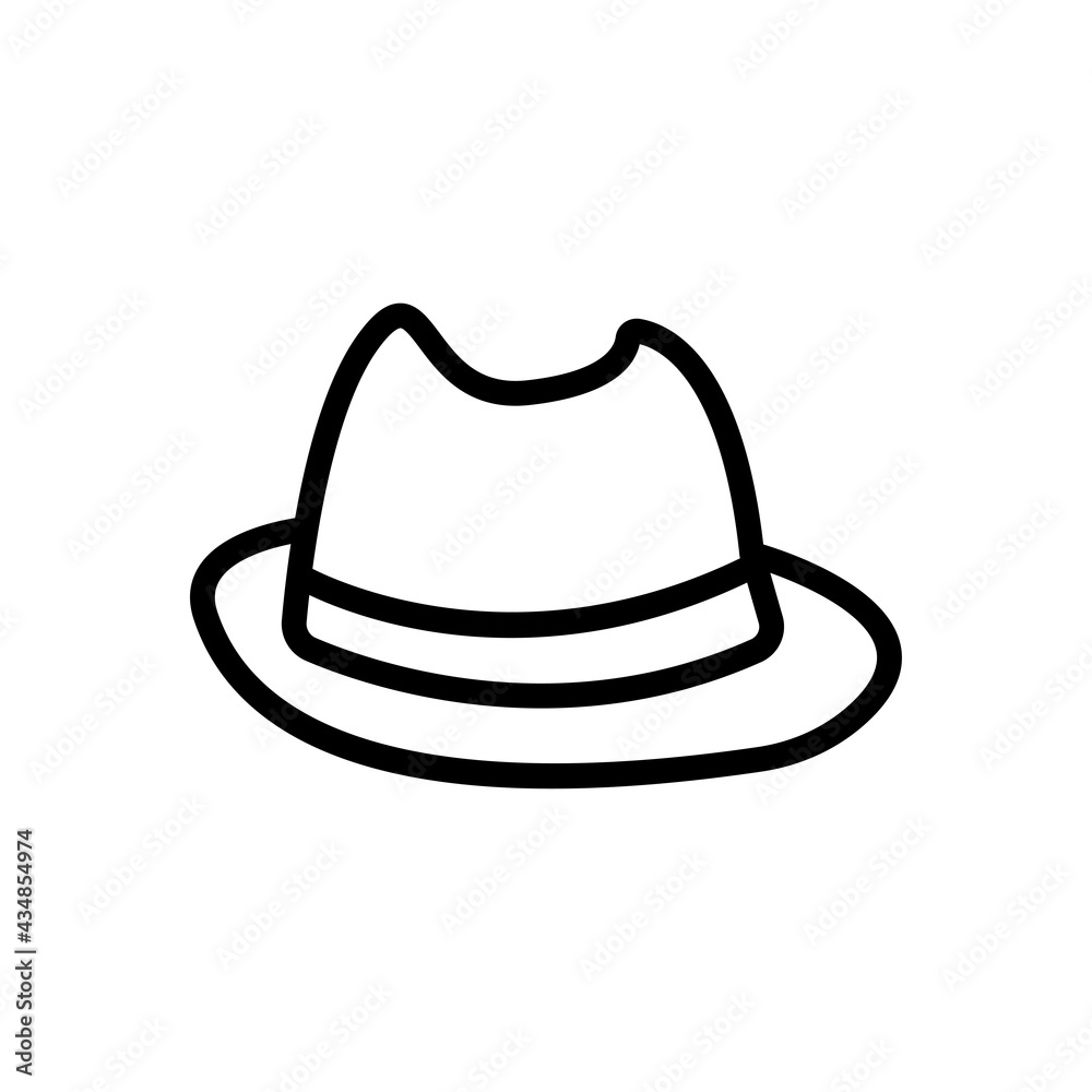 Fedora icon line style vector