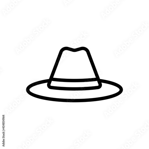 Fedora icon line style vector