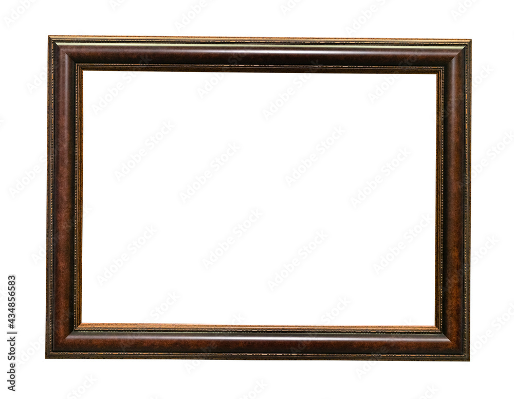 dark brown wooden picture frame cutout dark brown wooden picture frame cutout