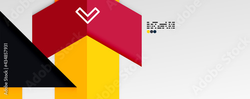 Shiny color triangles and geometric shapes vector abstract background