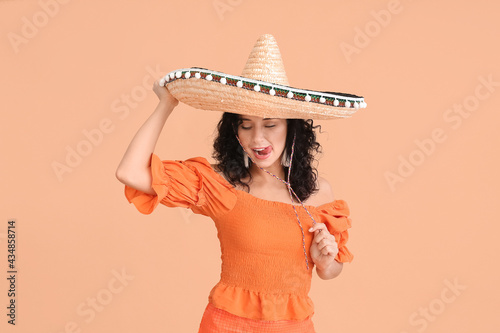 Beautiful woman in sombrero...