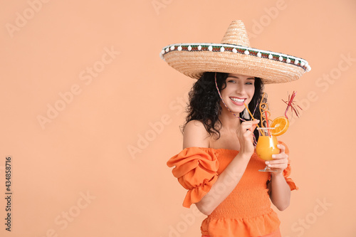 Beautiful woman in sombrero...