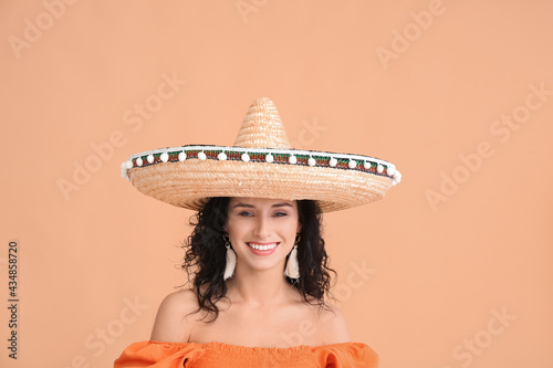 Beautiful woman in sombrero...