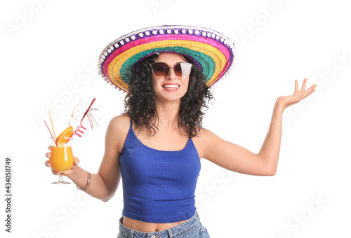 Beautiful woman in sombrero...