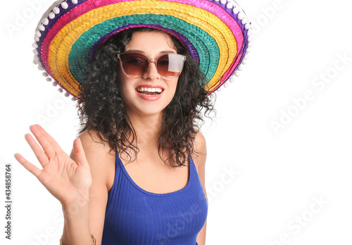 Beautiful woman in sombrero...