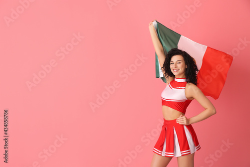 Beautiful cheerleader with ...