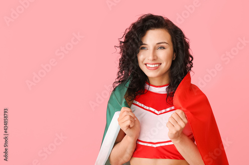 Beautiful cheerleader with ...