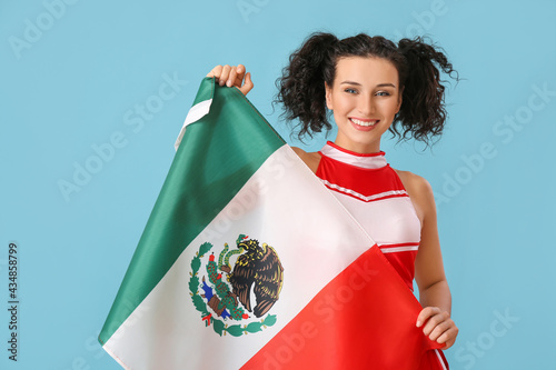Beautiful cheerleader with ...