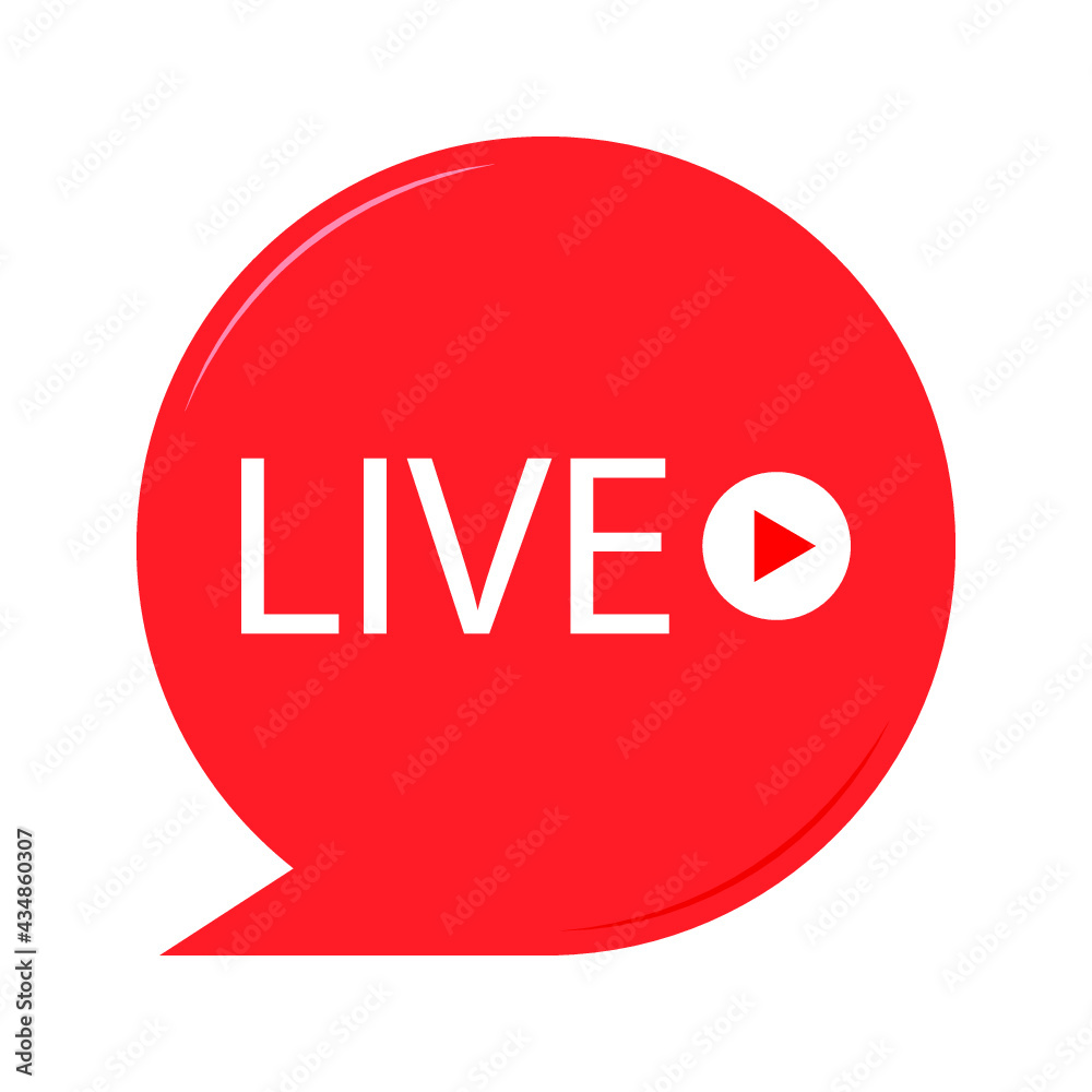Live broadcasting. The red symbol of live broadcasting and live broadcasting. Live broadcasting. The red symbol of live broadcasting and live broadcasting.