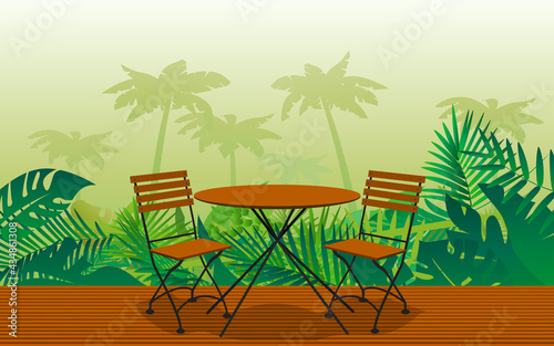 cafe and restaurant in the jungle