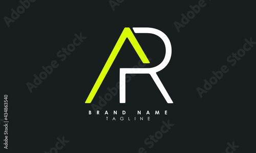 Alphabet letters Initials Monogram logo AR, RA, A and R