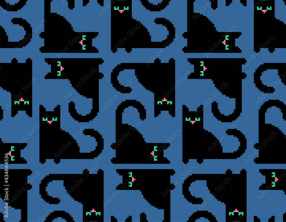 Cat Pixel Pattern