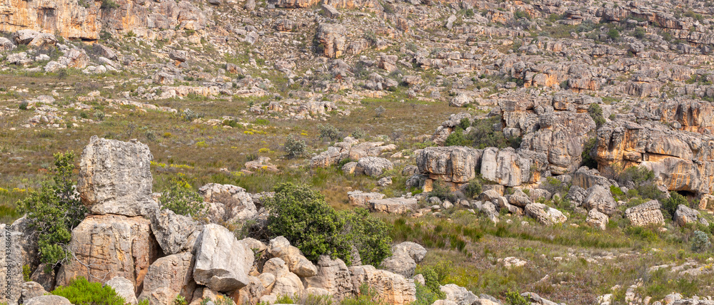 Panorama of the amazing landscape in the Cederberg Mountains close to Clanwilliam in the Western Cape of South Africa