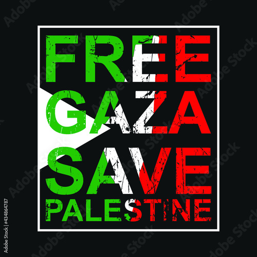 Save Gaza Free Palestine T Shirt Design