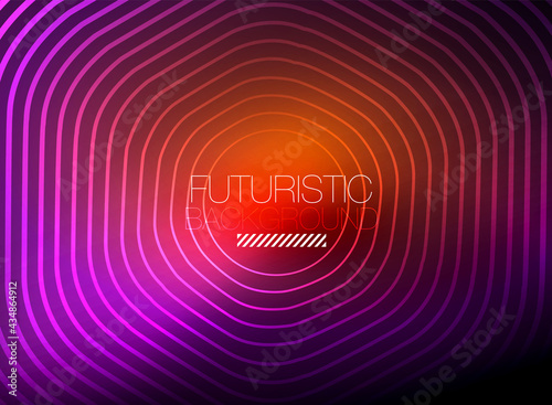 Neon color square shape lines abstract background. Shiny magic energy and motion concept, vector abstract wallpaper background