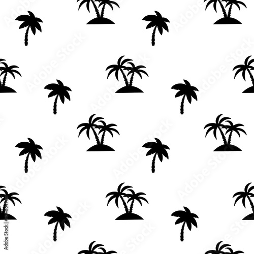 Seamless pattern with palm trees.