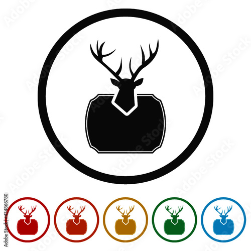 Great hunting trophy ring icon color set