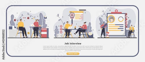 Flat design Job interview concept
