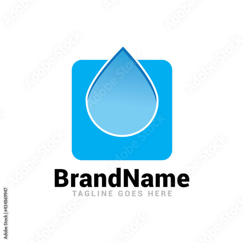 fire water nature electric logo icon vector template.