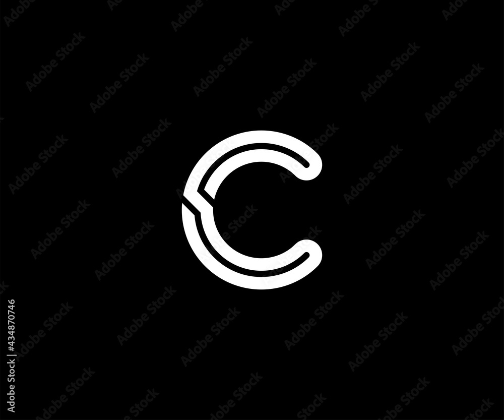 Fototapeta premium Modern letter C logo design vector illustration