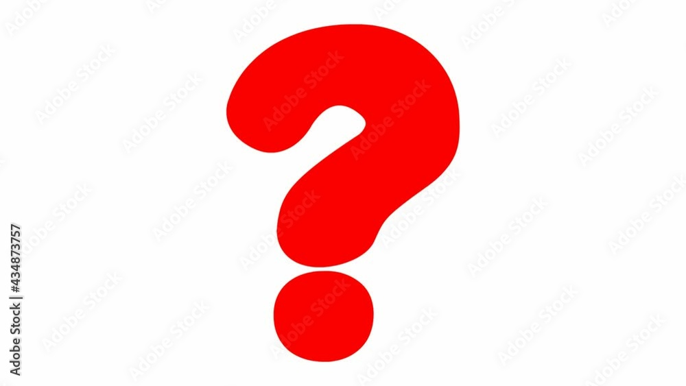 Animated funny red symbol of question mark. Looped video. Vector illustration isolated on a white background. Animated funny red symbol of question mark. Looped video. Vector illustration isolated on a white background.