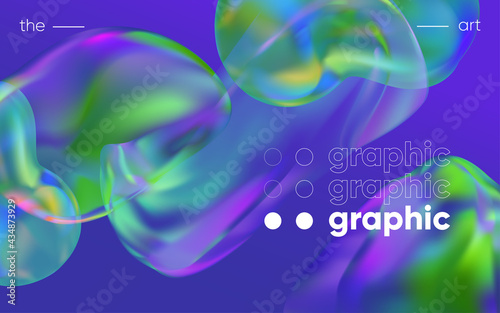 3D background with gradient geometric shapes. Eps10 vector.