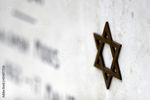 Jewish grave in cemetery. photo