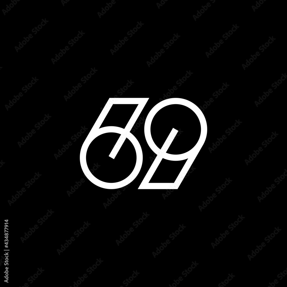 six sixty nine 69 logo vector icon illustration six sixty nine 69 logo vector icon illustration