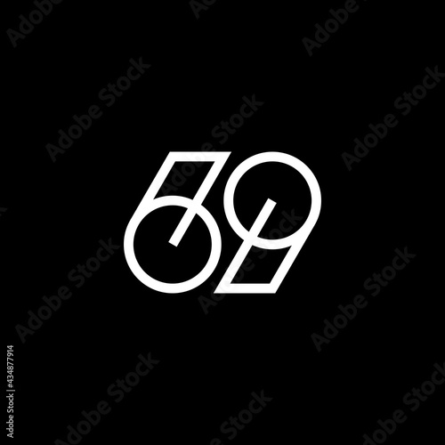 six sixty nine 69 logo vector icon illustration