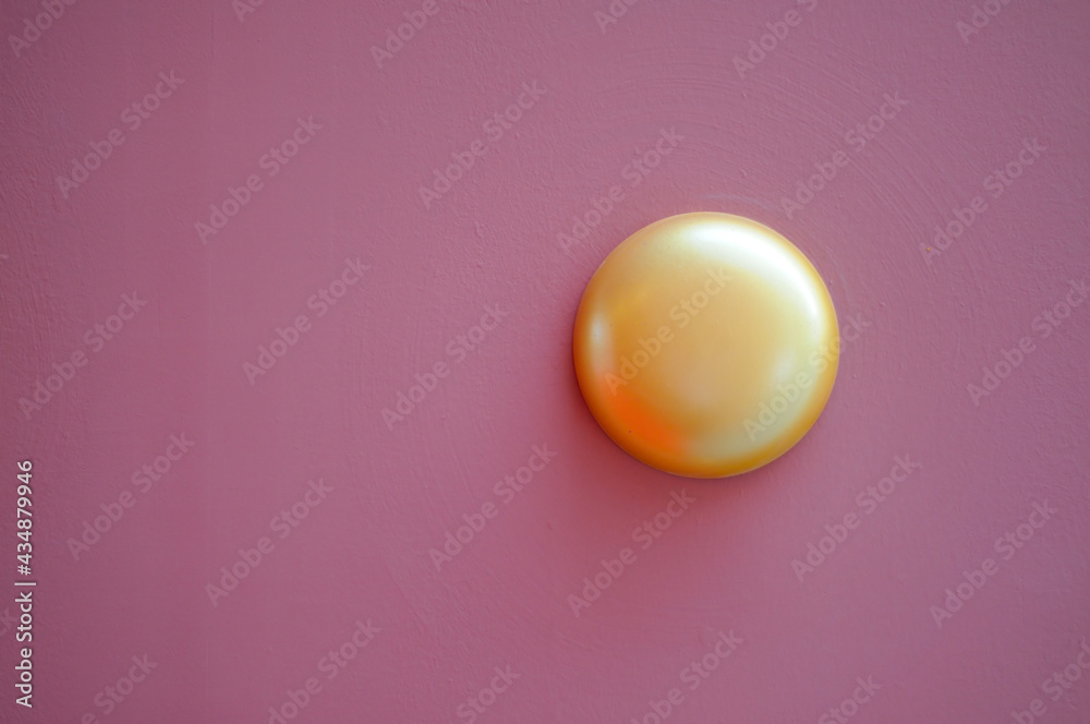 Round Golden Ornament on the Wall Round Golden Ornament on the Wall