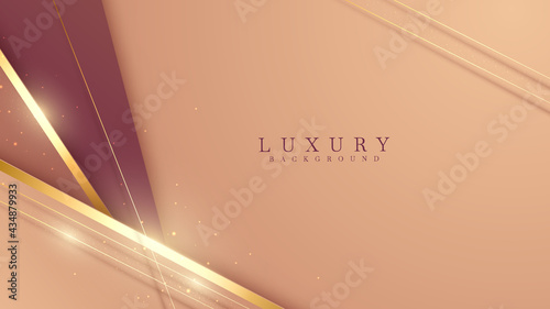 Luxury golden lines sparkle. Paper cut background style ideas. Illustration from vector about modern template design for elegant feeling.