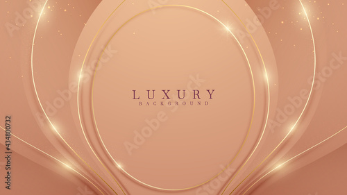 Luxury golden lines sparkle. Paper cut background style ideas. Illustration from vector about modern template design for elegant feeling.