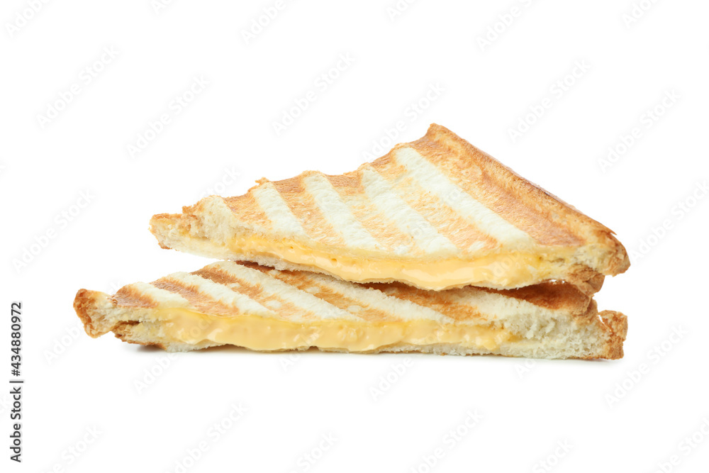 Tasty grilled sandwich isolated on white background Tasty grilled sandwich isolated on white background