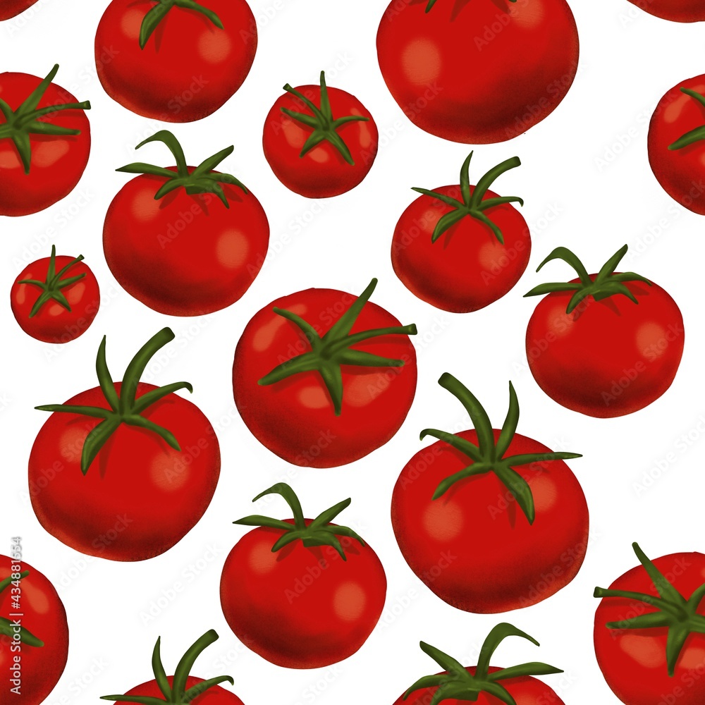 Seamless tomatoes pattern Seamless tomatoes pattern
