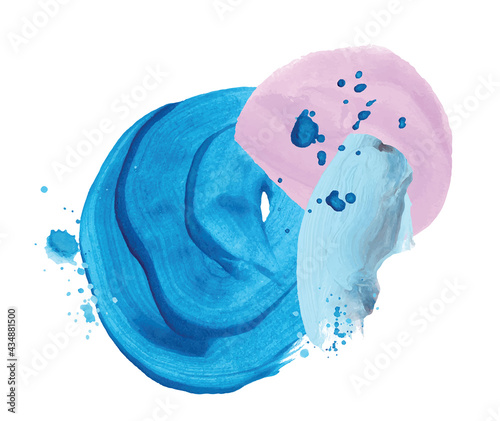 Absract design watercolor brush strokes composition hand drown